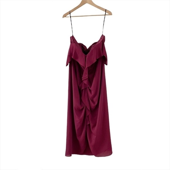 CITY CHIC Va Va Voom Dress In Garnet - Picture 4 of 9